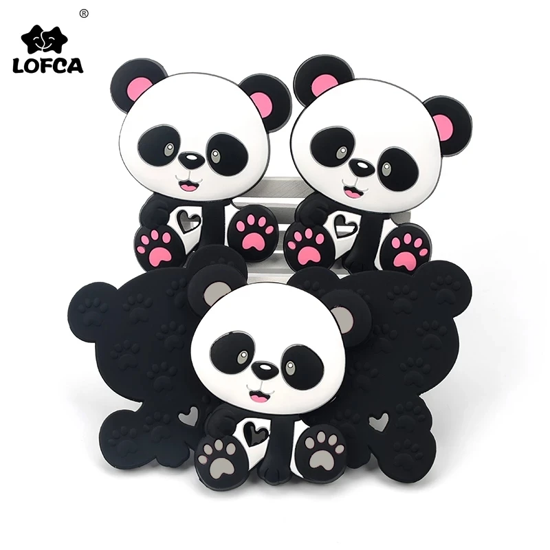 Teething Toys Silicone Teething Toys Baby Teething Toys Silicone Beads Silicone Teether Silicone Teething Beads Pacifier Clips 1pc Panda Silicone Teether BPA Free Food Grade Baby silicone teething Pendant Toys Baby Care Pacifier Chain Gift Making