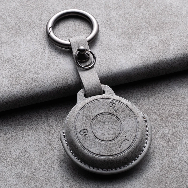 Leather Car Smart Key Case Cover for NETA V Nezha U Nezha NO1 NETA V Auto Key Fob Shell Holder Keychain Accessories key case key case cover car key shell remote control case cover