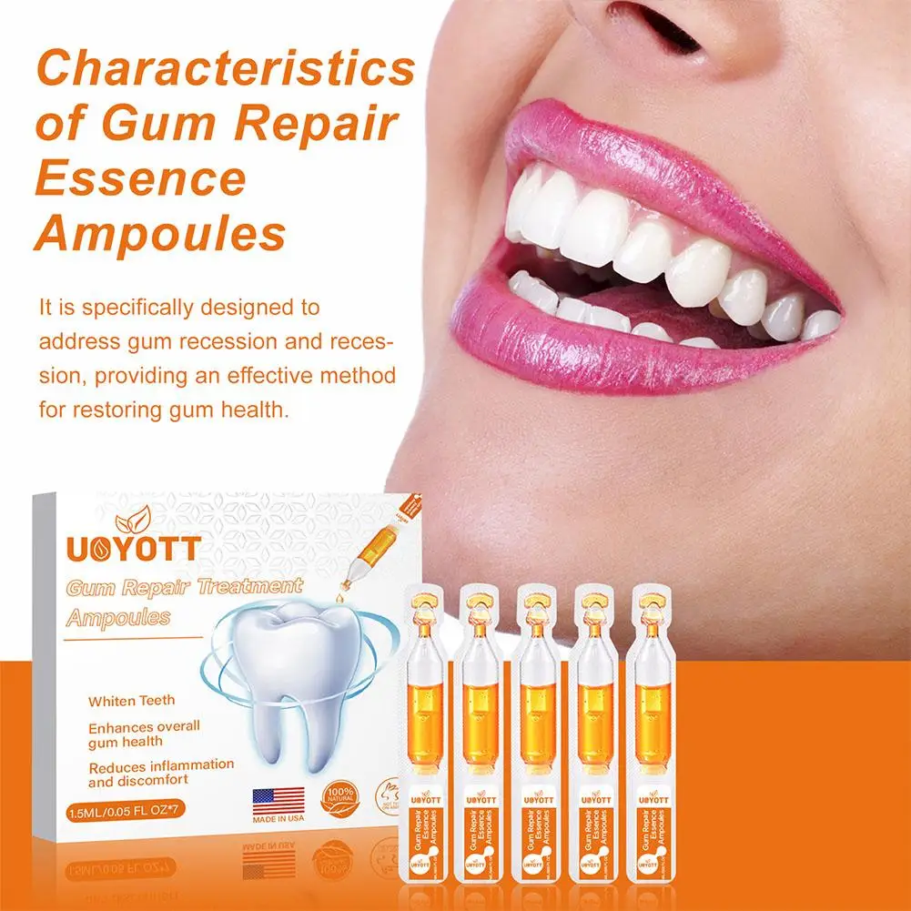 

Gum Repair Treatment Ampoules Oral Care Essence Cleaning Gums Liquid Toothache Breath Swelling Relief Gingiva Remove Q8a9