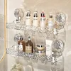 Light Luxury Bathroom Shelf Suction Cup Shampoo Shower Rack Punch-Free Storage Organizer Holder Bathroom Accessories 1
