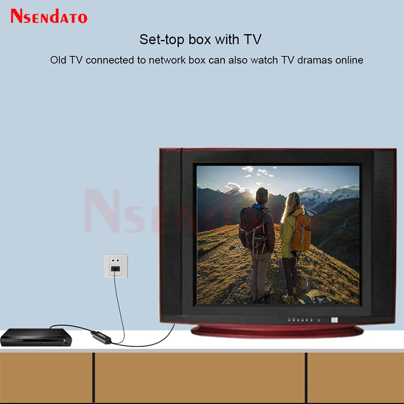 AV2HDMI HDMI2AV Video Converter RCA AV to HDMI-compatible Converter HDMI-compatible to RCA AV Converter Support NTSC PAL