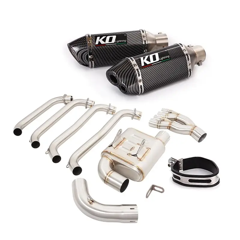 For Honda CB650RF CBR650F 14-23 Motorcycle Exhaust System Muffler Box Side Row Front Header Link Pipe Slip On With DB Killer - Image 2