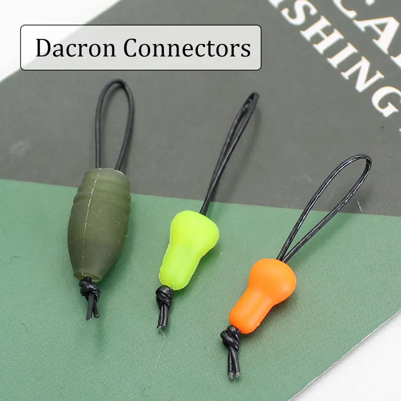 Karpfenangeln, solide, elastische Dacron-Anschlüsse für Stangen-Angelgeräte, Zubehör, Methode, Feeder, Karpfen, grobes Ende, Tackles, 8-teilig – Detail 1