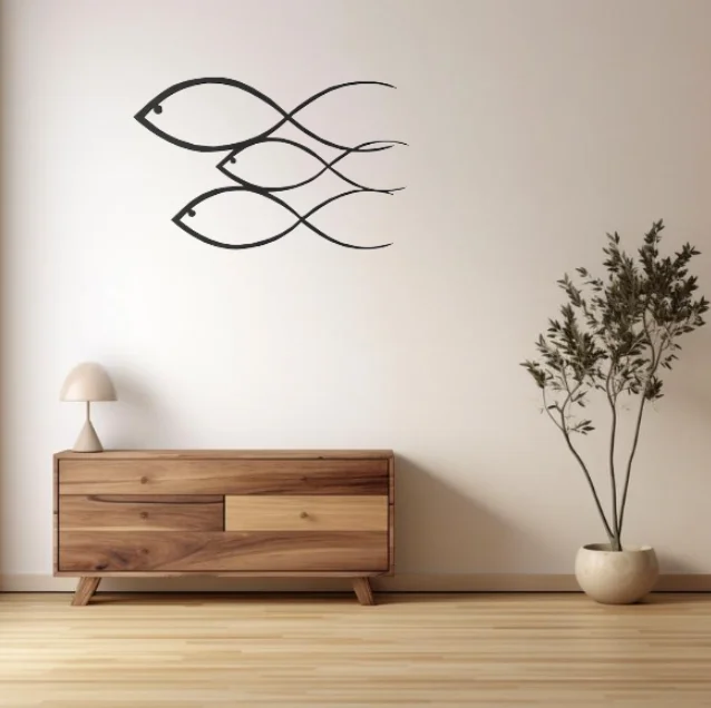 

Metal Fish Wall Art Metal Wall Decor Hanging Home Living Room Decor Nautical Sign Iron Art, Wall decoration