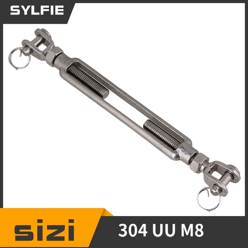 

Silver Color M8 European Style Stainless Steel U&U Turnbuckle Hook Wire Rope