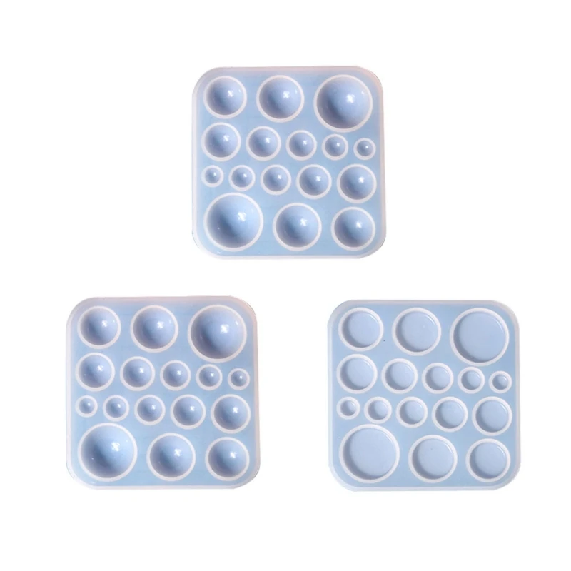 

Shiny Glossy Round Gem Patch Ornaments Silicone Epoxy Resin Mold DIY Rings Pendant Jewelry for Valentines Gift Craft
