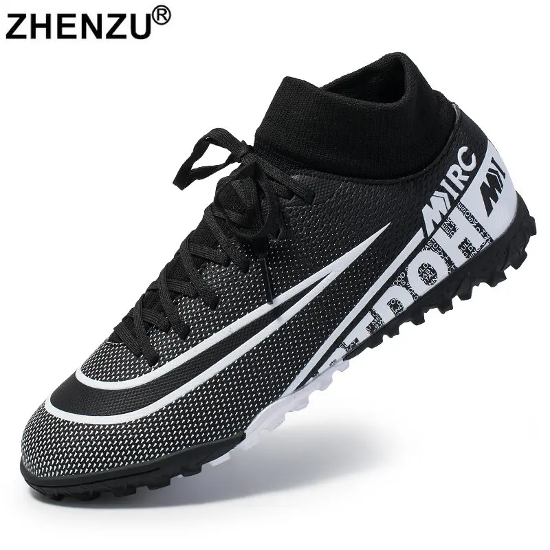 

ZHENZU size 35-45 New Men Kids Football Boots Girl Soccer Cleats Boy Sport Sneakers Mens Soccer Shoes