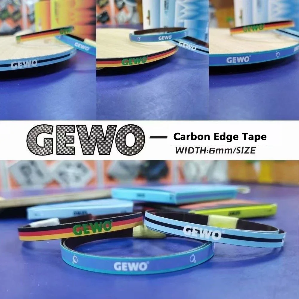 Original GEWO Table Tennis Racket Carbon Edge Tape Ping Pong Bat Side Hard Protective Sponge Tape 6MM Carbon Edge Tape