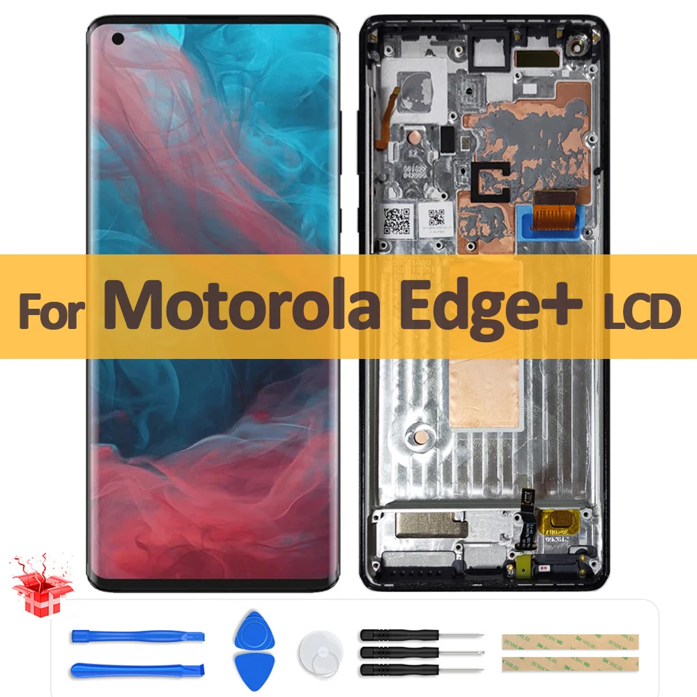 

6,7 "Оригинальный ЖК-дисплей для Motorola Edge Plus XT2061-3 ЖК-дисплей сенсорный экран дигитайзер для Moto Edge + 2020 панель экрана с рамкой