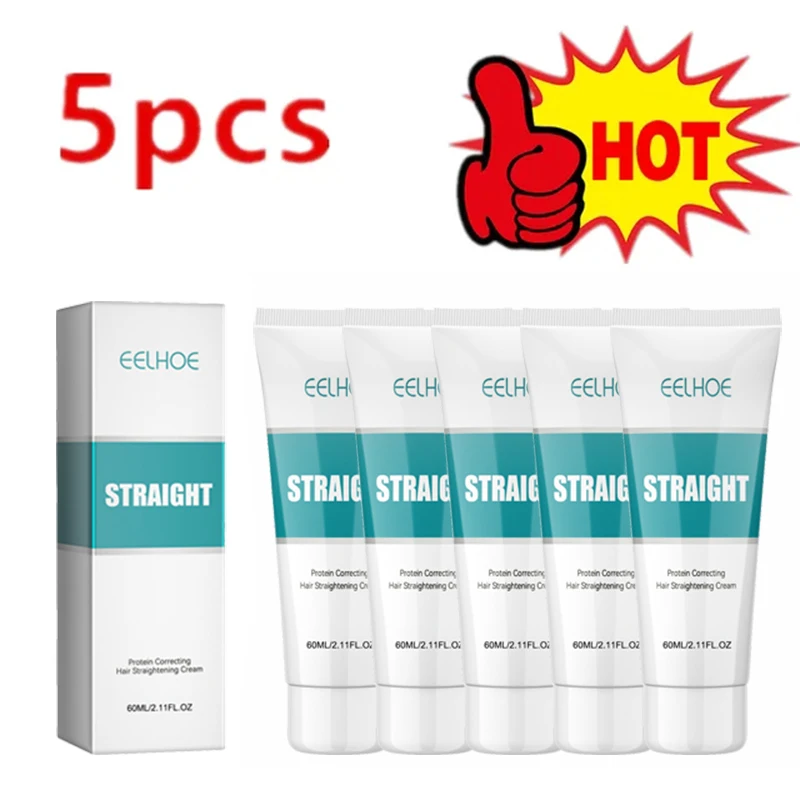 5X 60ml Keratin Protein Correcting Hair Straightening Moisture Cream Replenish Easily And Not Hurt Hair Soften Nutrition