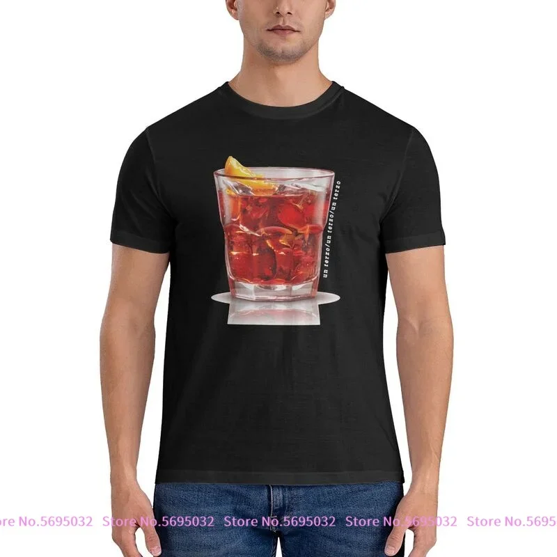Uomo Negri Un Terzo Un Terzo Aperitivo Cocktail Campari Shirt T-Shirt Nuovo Design Classico T-Shirt Di Vendita Calda