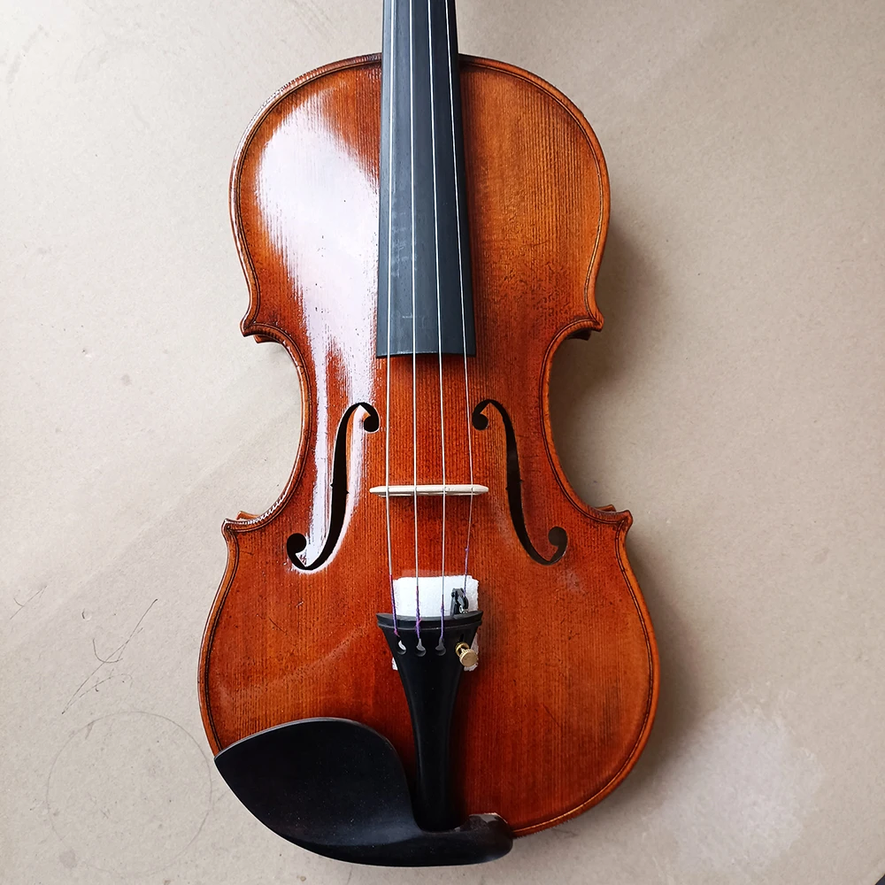 Over 30 years One piece Maple violin 4/4 size Italian retro Oil varnish Violines professional Musical Instruments with accessory