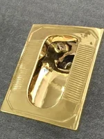 #Gold Toilet Local Luxury Gold Deodorant Squat Toilet Potty Chair Household Complete Set Squat Potty 2