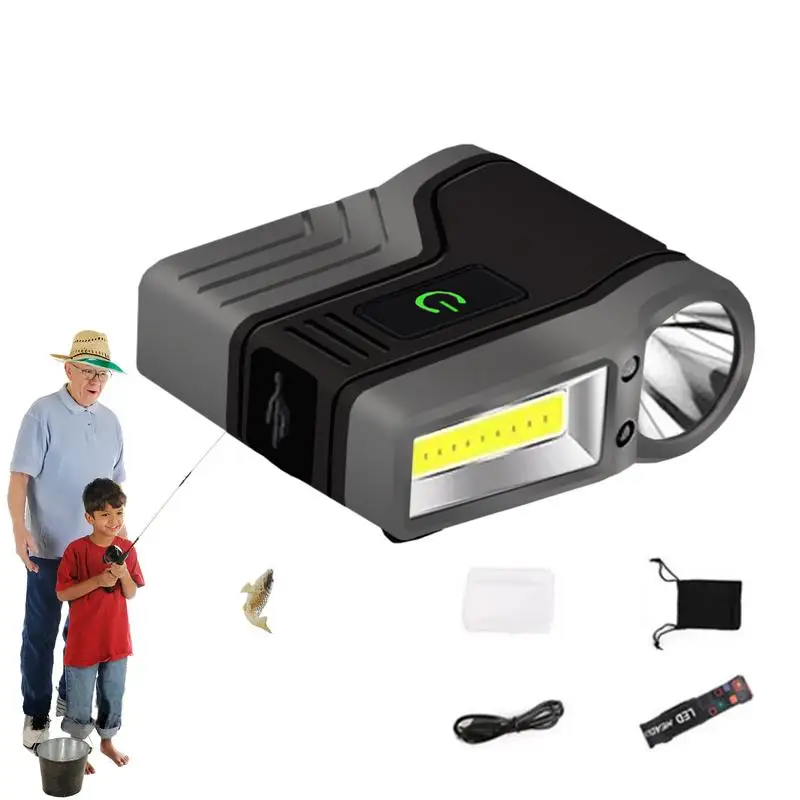 

Clip On Headlight Headlight Torch With Dual Lighting Modes Sports Equipment Flashlight With Long Battery Life For Night Riding