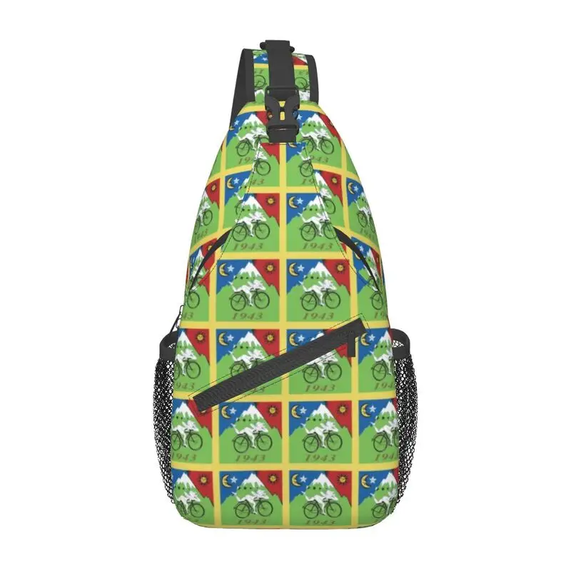 

LSD Bicycle Day Albert Hoffman Sling Crossbody Chest Bag Men Casual Acid Blotter Party Shoulder Backpack for Travel Cycling