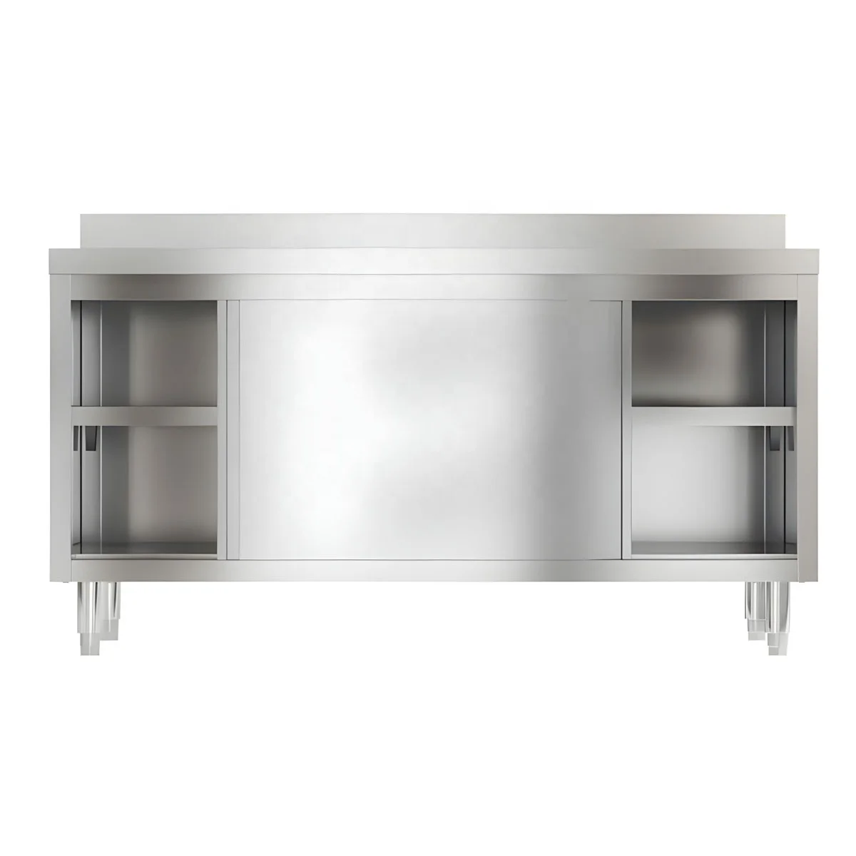 Manufacturer China Outdoor Kitchen Furniture 304 Stainless Steel Kitchen Cabinets With Storage Rack