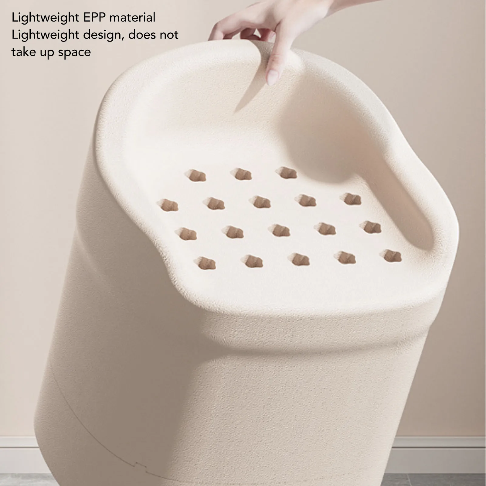 Bath Chair Back Rest EPP Slip Resistant Lightweight Heavy Duty Shower Chair Drainage System Detachable for Elderly Disabled 4