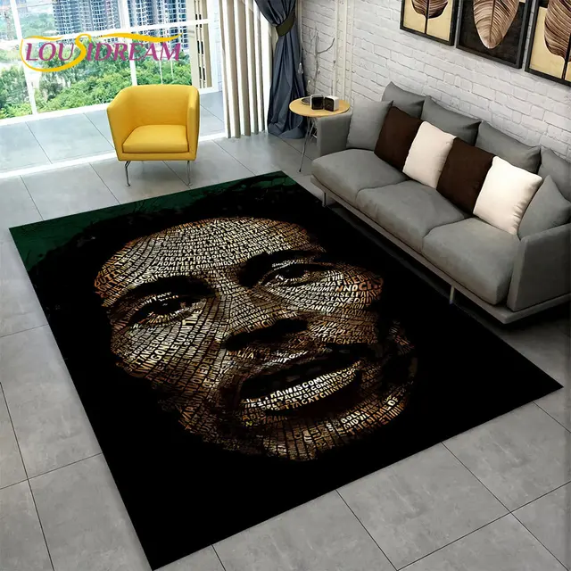 Bob Marley Reggae Music Maple Leaf Jamaican Area Rug,Carpet Rug