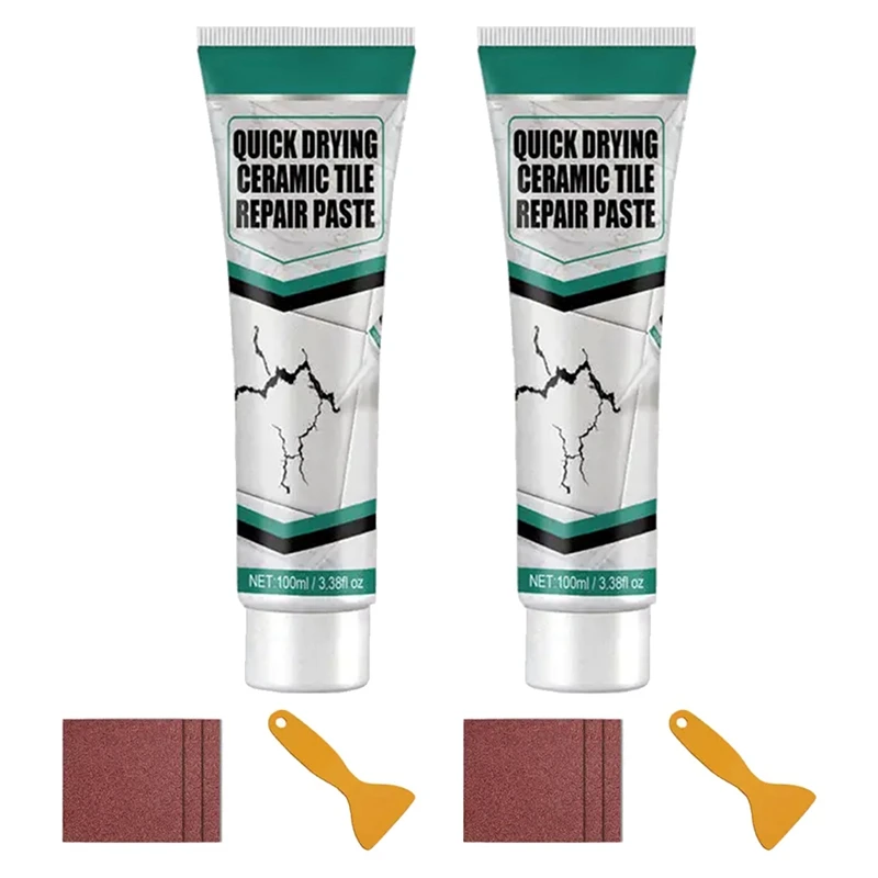 

Tile & Marble Repair Paste Waterproof Bathroom Tub Floor Ceramic Crack Adhesive Universal Ceramic Crack Repair Tool