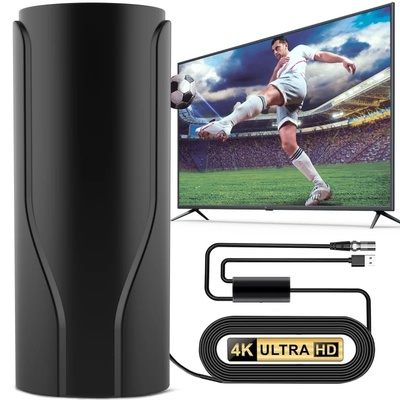 VUELVE 2025 Upgraded TV Antenna With Amplifier High Gain Signal Booster Support HD Digital TV Antenna for Smart & Older TVs