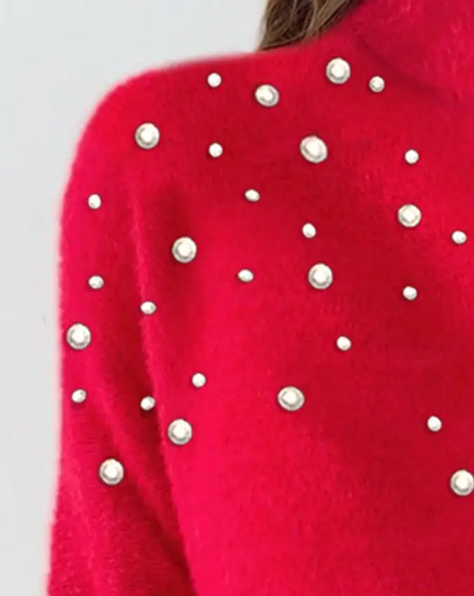 Рисунок 3 - Женский Пушистый свитер с бусинами