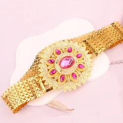 New Soft Metal Women Waist Chain In Gold Royal Wedding Jewelry for Bridal Long Caftan Belts Ethnic Women Gifts Boda Mujer