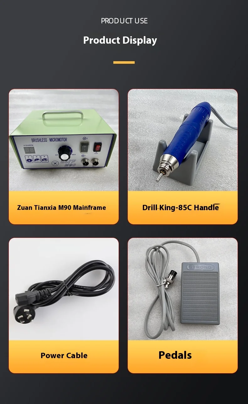 High Speed 70000/90000RPM Brushless Motor Micromotor Polishing Machine with Hand