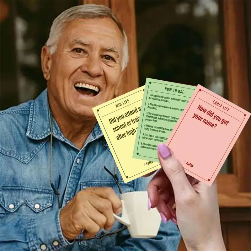 

150 Набор для интервью Life Story, карты для рассказов, игры в сказки, 150 шт., колода для семейных говорящих карт, набор для жизненного интервью для