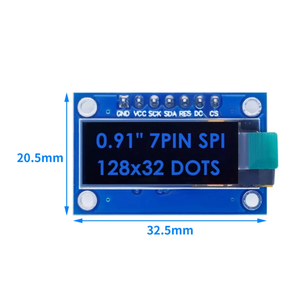 SSD1306 7PIN 0.91inch 128x32 SPI OLED Module 0.91\