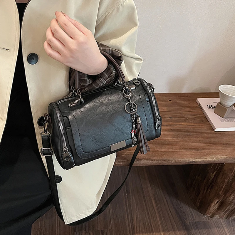 Women Crossbody Bag Pillow Bags Big Capacity Fashion Single Shoulder Bags Vintage All Match Boston Crossbody Bags