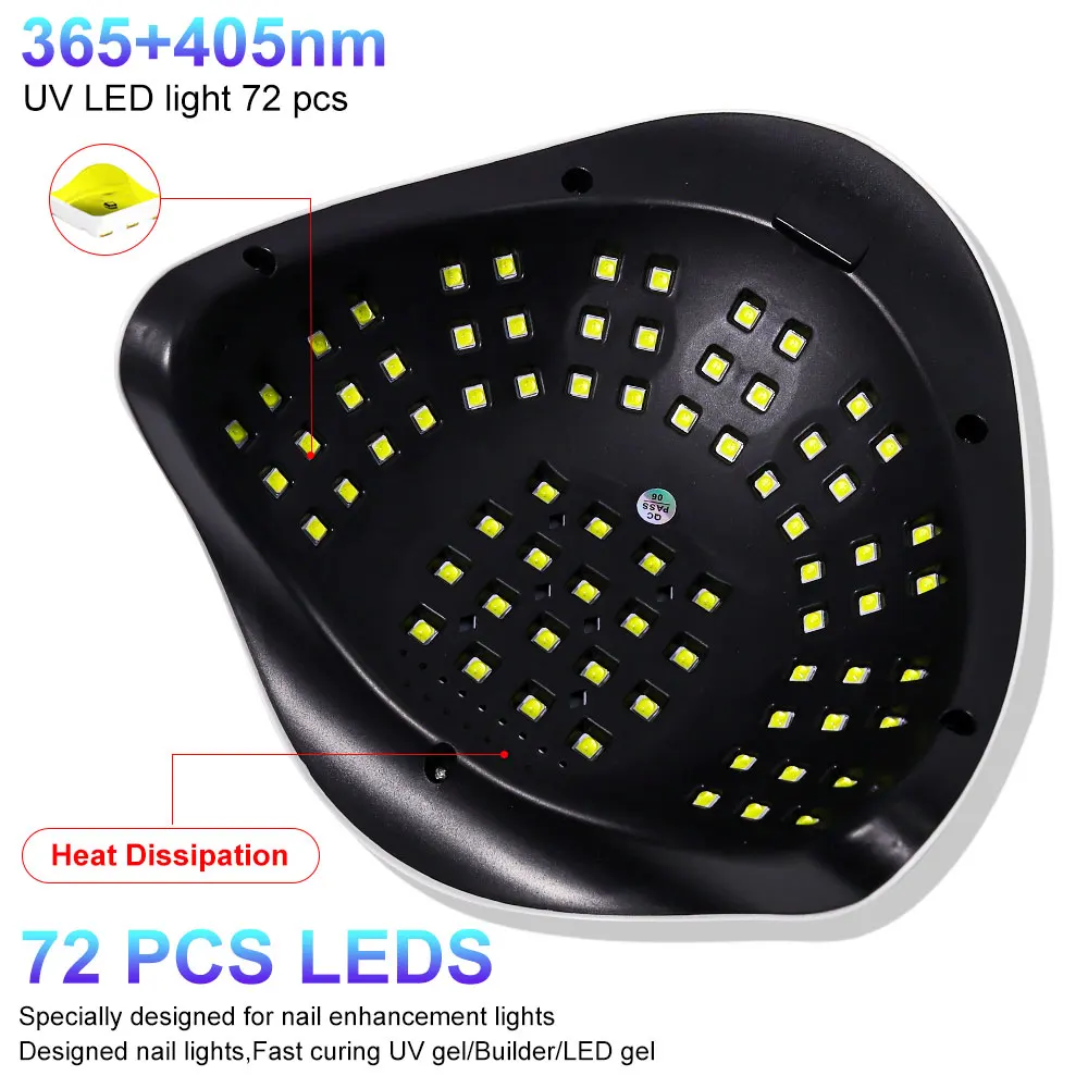 X16 MAX Big Power 320W UV LED Nail Lamp For Drying Gel Nail Polish Professional 72 LEDS Nail Dryer Light With Touch Screen Timer 4
