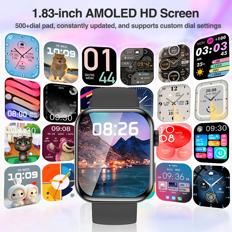 New Series 11 Watch Original Men Women Bracelet AMOLED Display Heart Rate Bluetooth Call GPS Track Waterproof Sports Smartwatch