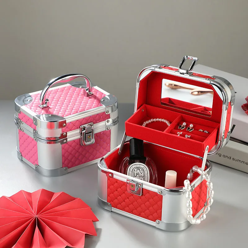 Aluminium make-up koffer met spiegel voor nagels_voghion.com