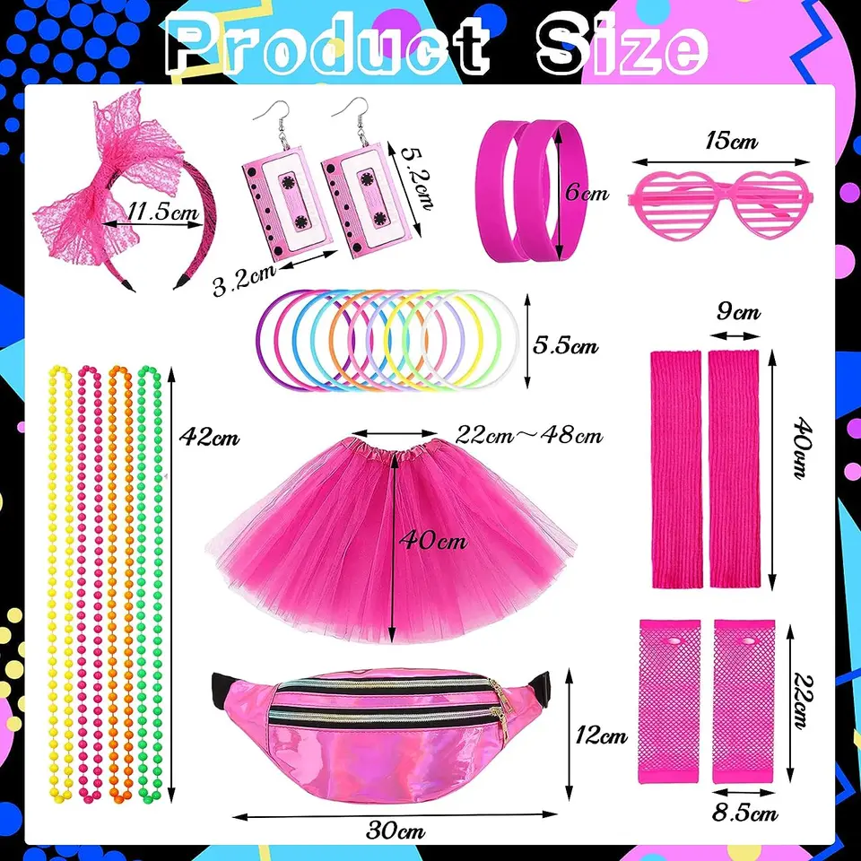 Set De 6 Accesorios Hippie | Gafas, Colgantes De La Paz Y Diademas | Fiesta Y Carnaval