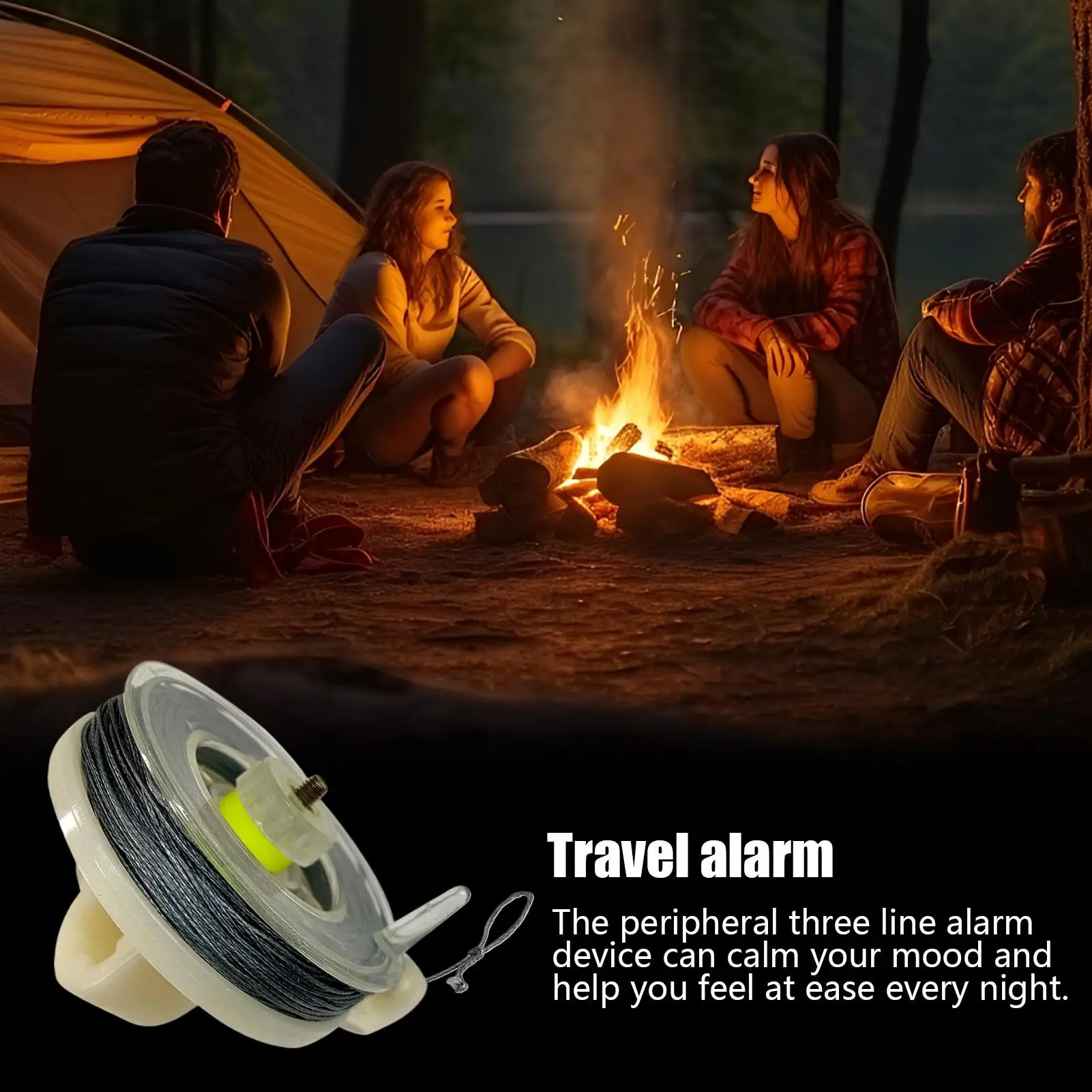 1Pc Trip Wire on Reusable Reel 85ft Trip Wire for Perimeter Trip Alarm 12 Gauge and Trip Wire Alarm for Camping Barn Campground