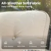 7 Pieces Patio Furniture Set, Outdoor Wicker Sofa with Swivel Chairs, Coffee Table, All Weather High Back Rattan Loveseat Couch 5
