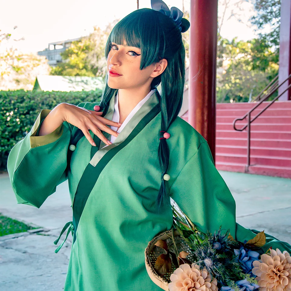 HOLOUN The Apothecary Anime Maomao Cosplay Costume Wig Elastic