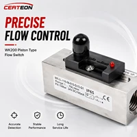 Détecteur de Débit à Piston LED pour Eau Huile et Gaz Interrupteur de Débit Réglable avec Alarme Contrôleur de Flux pour Pompe HVAC Système de Refroidissement 24VDC 220VAC 2