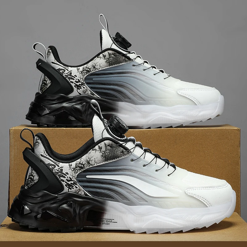 Men's Trendy Skateboard Shoes, Large Size for Men and Women, Ultra-Light Soft Sole and Soft Surface Men's Casual Shoes, Comfortable Non-Slip Casual Lace-Up Sneakers, Suitable for Men's Outdoor Activities