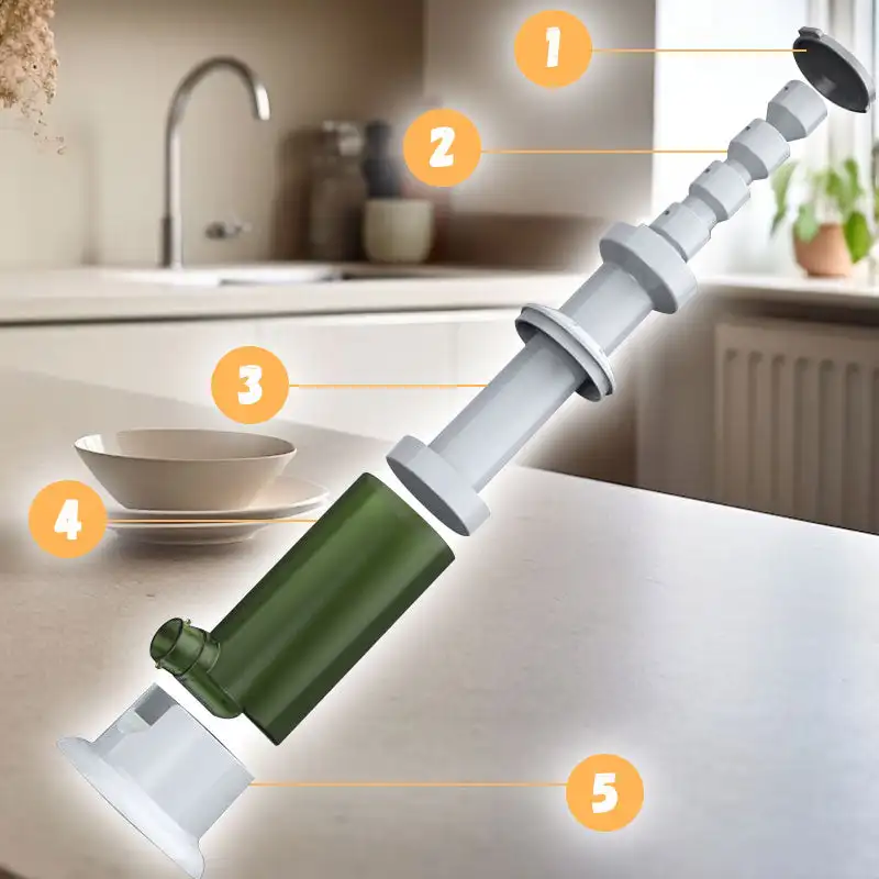 Sausage stuffer with 4 tubes of different sizes