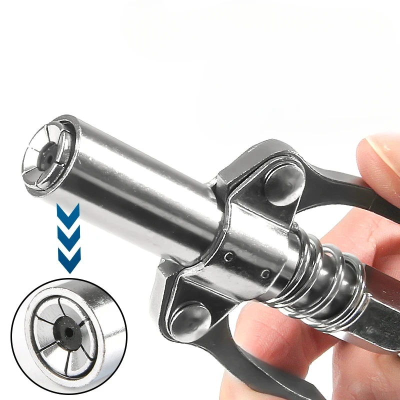 Grease Gun Coupler 10000 PSI NPTI/8 Oil Pump Quick Release Tip Tool Car Syringe Lubricant Tip Nozzle for Repair