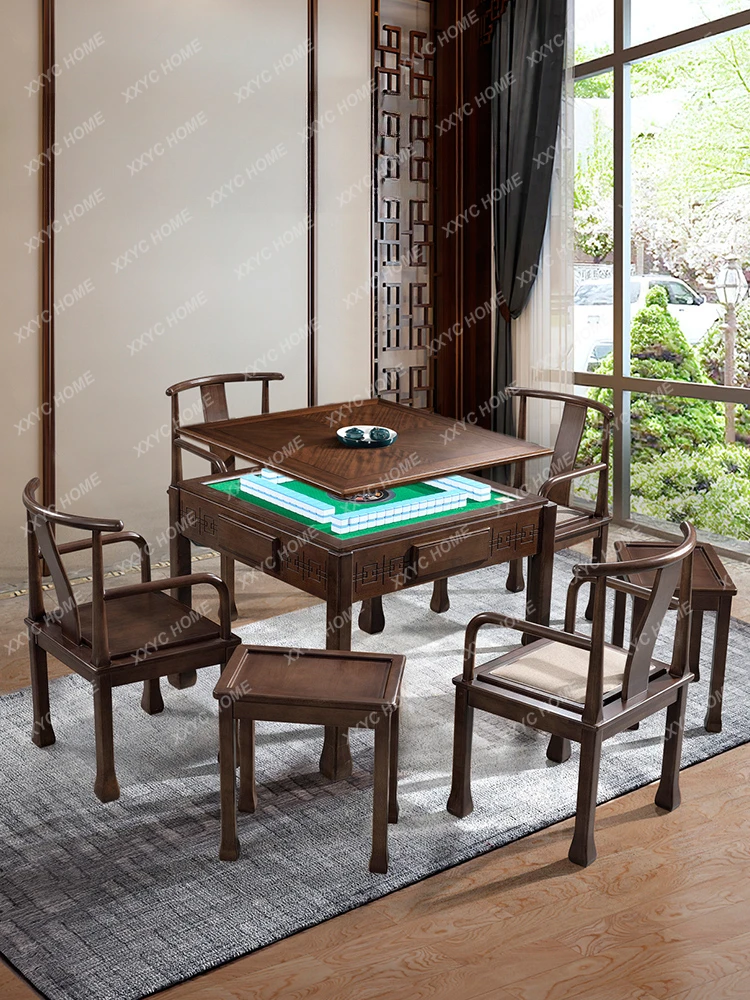 

Mahjong Machine Automatic Dining Table Dual-Use Household Integrated Electric Mute Four-Port Chess Card Mahjong Table