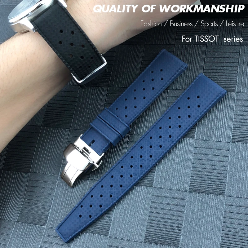 19mm 20mm 21mm 22mm 18mm Rubber Watchband for Tissot