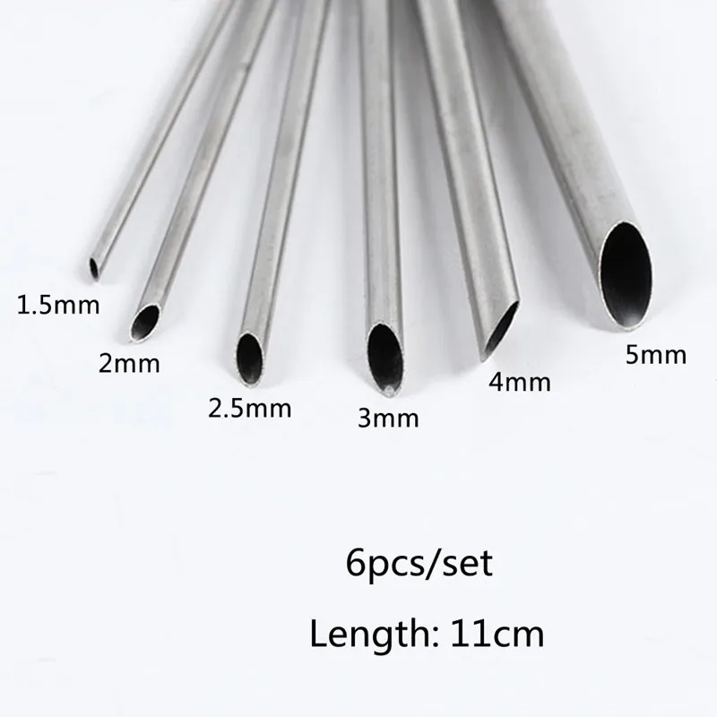 6 יחידות חור נירוסטה לקרמיקה חריטה דגם חריטה DIY קרמיקה תה פולימר חימר כלים