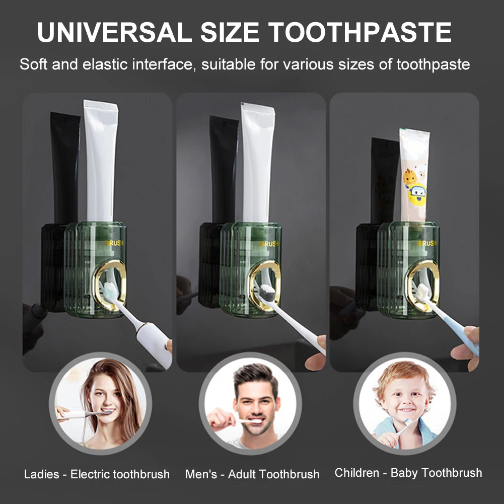 Automatic Toothpaste Squeezer Waterproof Wall Mount Toothpaste Squeezer Holder Automatic Toothpaste Dispenser for Home Bathroom 2