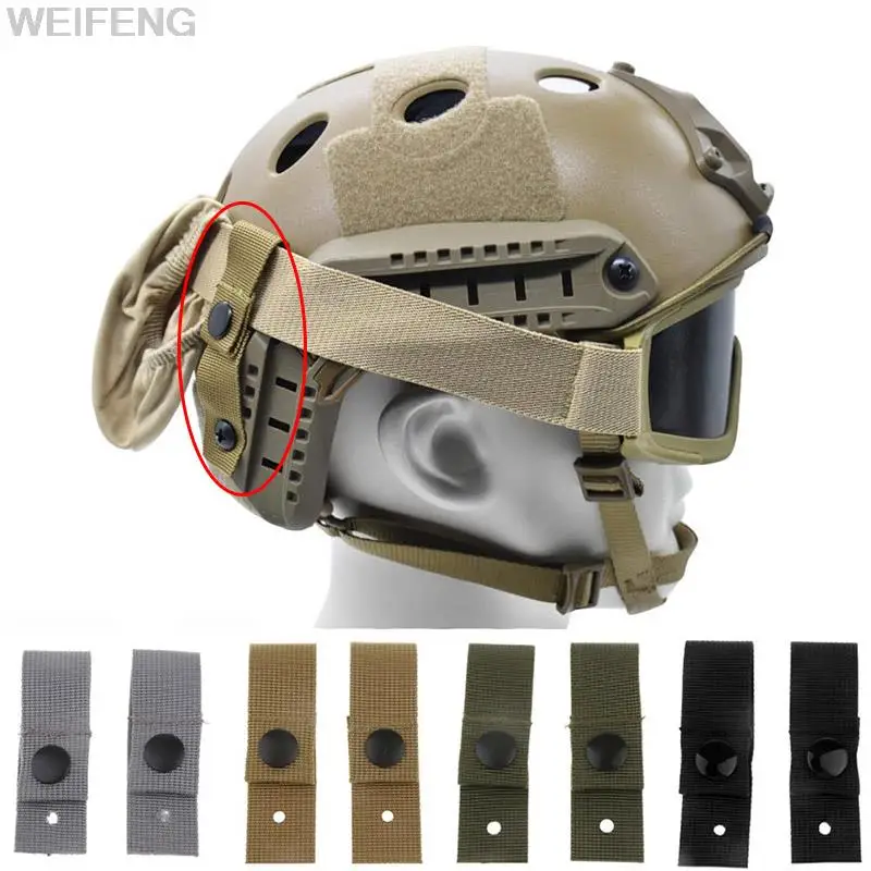 

2PCS/SET Tactical Universal Helmet Goggle Retention Straps Fixing Band Army Nylon MICH M88 ACH Helmet Goggle Straps Replacement
