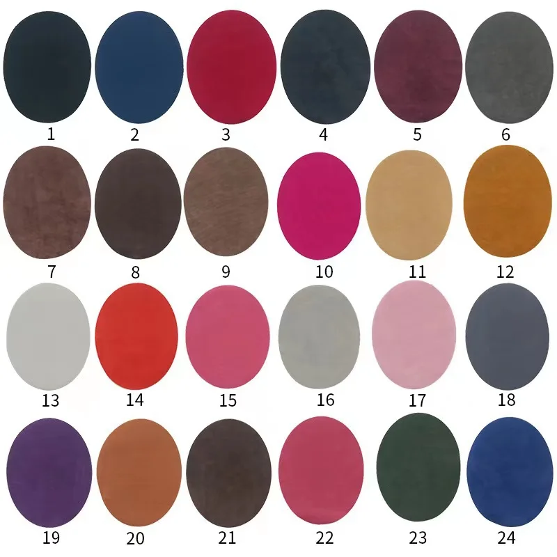 Oval Patches For Down Jacket Clothes DIY Repairs Pure Color Washable Apparel Fabric Thermoadhesive Iron On Or Sewing Patches