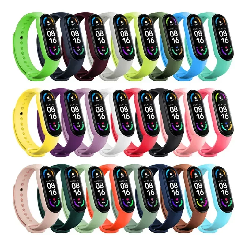สายซิลิโคน Mi Band 4-7 คุณภาพดี ใส่สบาย ทนทาน