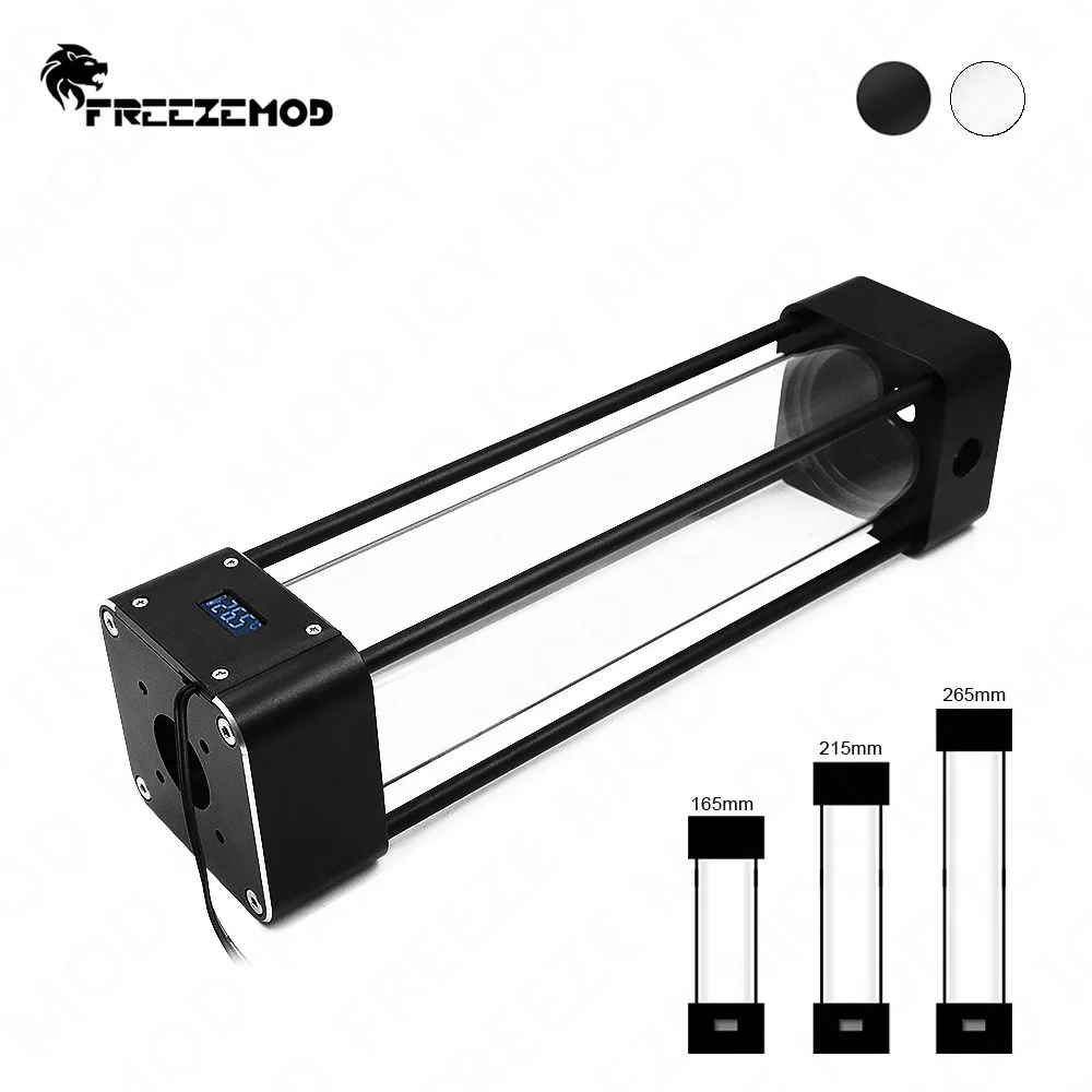 Zemod-cubo Tanque de Água com Display Lcd Reservatório de Vidro Cubóide Refrigeração Líquida Temperatura Mais Baixa Bl-wdx 165 mm 215 mm 265 mm Comprimento