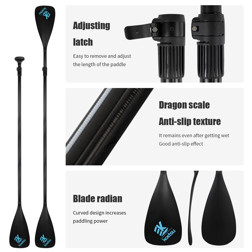 KOETSU SUP FIBERGLASS TWO WAY PADDLE -3 ADJUSTABLE